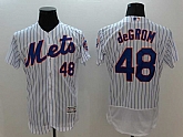 New York Mets #48 Jacob DeGrom White(Blue Strip) 2016 Flexbase Collection Stitched Jersey,baseball caps,new era cap wholesale,wholesale hats